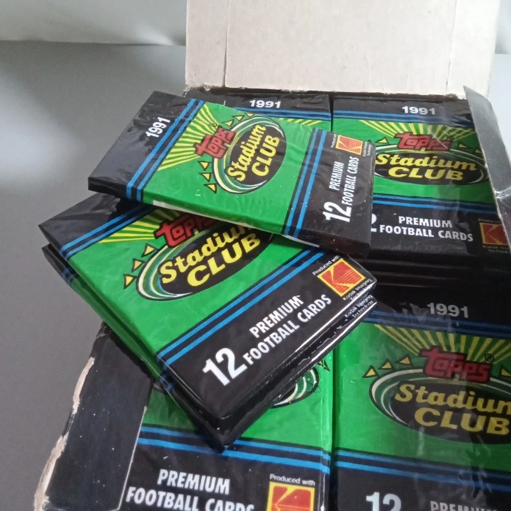 1991 Topps Stadium Club Football Series 1 Box 36 Unopened Packs NFL Cards